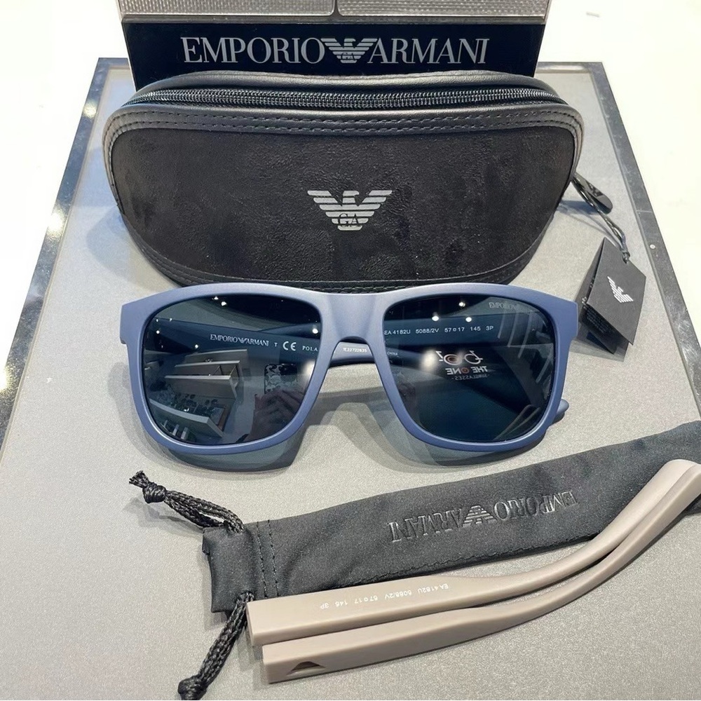 Emporio Armani Matte Blue Sunglasses